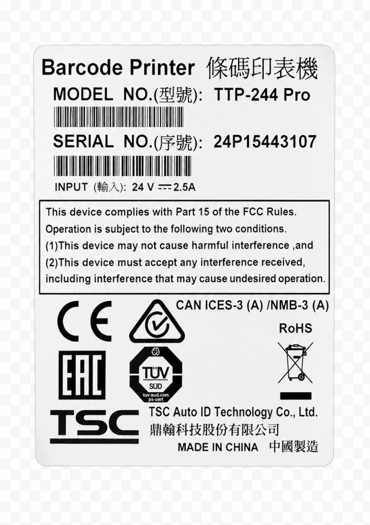 لیبل پرینتر TSC TPP-244 Pro استوک - تصویر 3