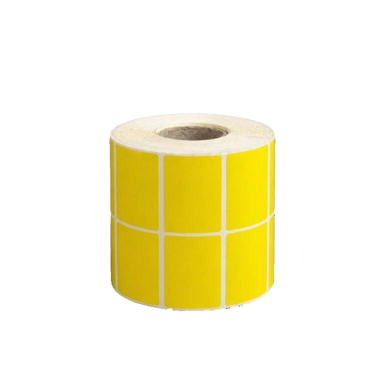 برچسب کاغذی 51×34 دو ستونه 3000 عددی زرد - تصویر 1
