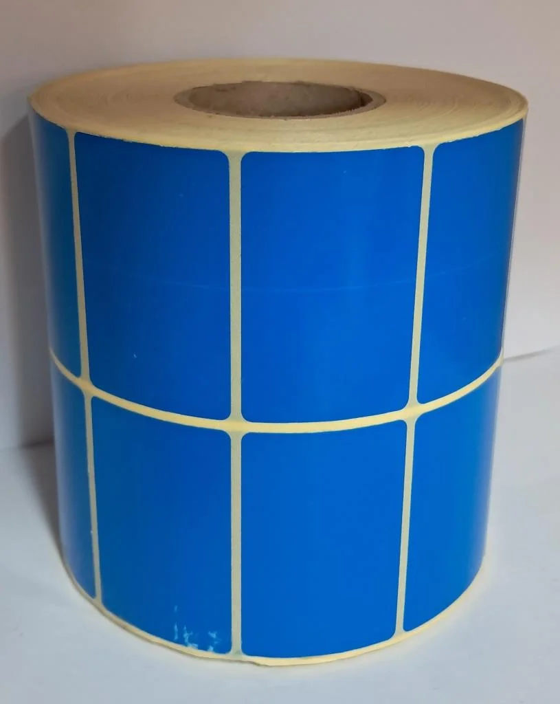 برچسب کاغذی 51×34 دو ستونه 3000 عددی آبی - تصویر 1